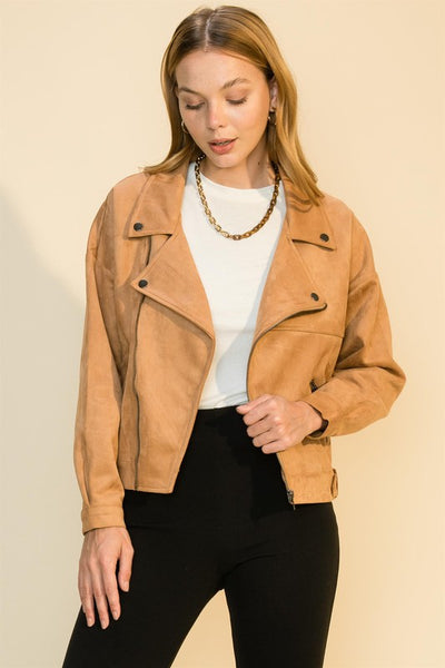 Eleah - Faux Suede Jacket - Size Small
