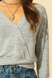 Vicente - Button Front Top - Grey