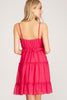 LARGE: Amelia - Tiered Dress - Hot Pink