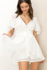 Angel Romper - with Ruffle Sleeve Detail - Off White