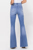 Festival - Stripe High Rise Flare Jeans