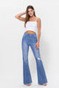 Festival - Stripe High Rise Flare Jeans