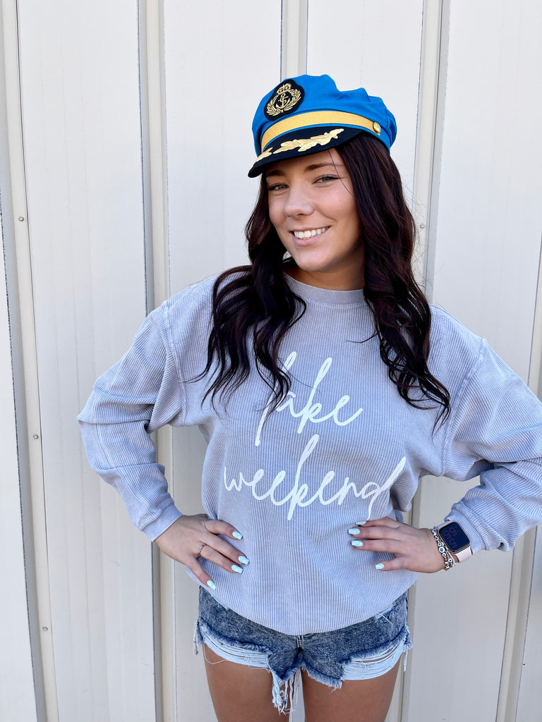 Graphic Corded Sweatshirt - Lake Weekend – KooKoo's Nest