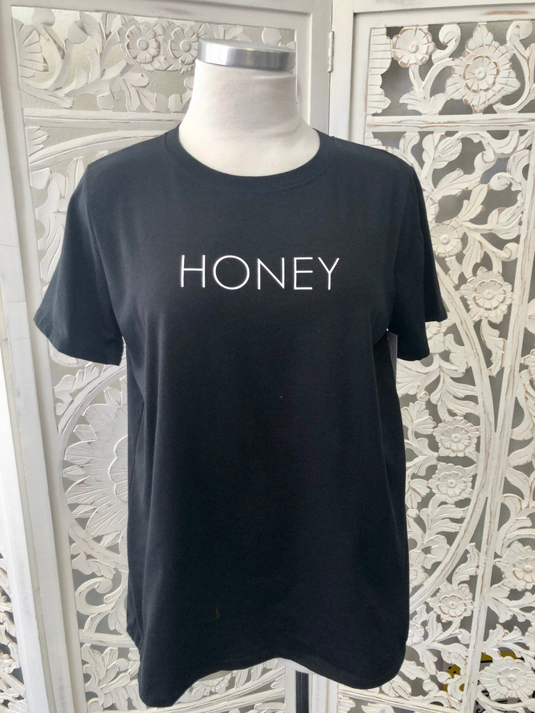 Honey - Black Graphic T-Shirt
