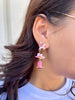Enamel Pink Cowgirl Earrings