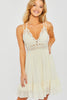 LARGE: Miss Amber - Lace Bodice Mini Dress - Ivory