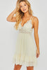 LARGE: Miss Amber - Lace Bodice Mini Dress - Ivory