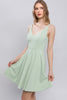 Mila - Swing Style Mini Dress - Celery