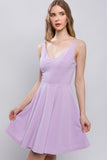 Mila - Swing Style Mini Dress - Lilac