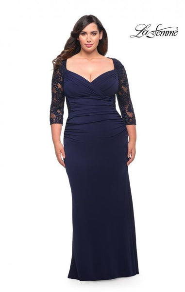 Morilee Style 21554  | In Stock Navy Size 18 & White Size 16