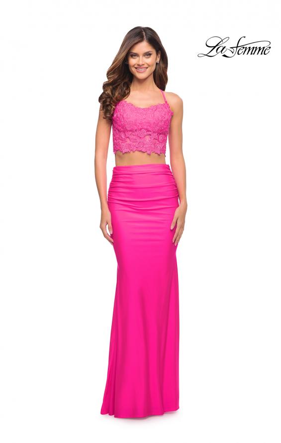 La Femme Style 30614 IN STOCK NEON PINK SIZE 8 La Femme Style 30614 IN STOCK NEON PINK SIZE 8