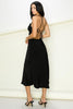 LARGE: Oscars - Satin Midi Dress - Black