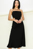 LARGE: Oscars - Satin Midi Dress - Black