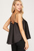 Pierre - Satin Cami Top - Black