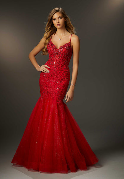 Morilee Prom Style 47057 IN STOCK RED SIZE 6