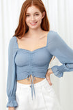 Taylor - Synched Crop Top - French Blue