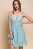 LARGE: Tina - Dress with Crochet Detail - Sky Blue