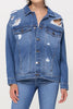 Vanity Jacket - Oversized Distressed Denim Jacket