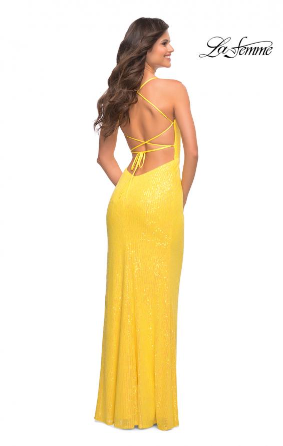 yellow sequin prom dress La Femme 30747 Dress | La Femme Dresses